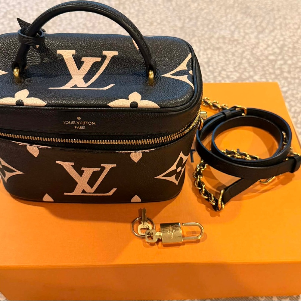 Louis Vuitton Black and Cream vanity Bag